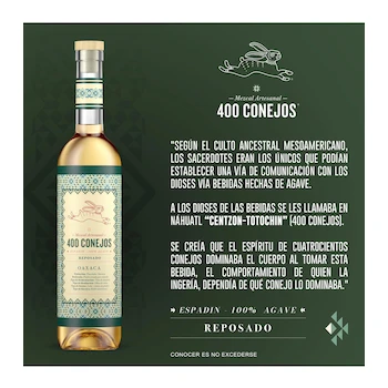 Mezcal Reposado 400 Conejos Botella 700 ml - Preciómetro