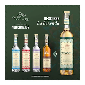 Mezcal Reposado 400 Conejos Botella 700 ml - Preciómetro